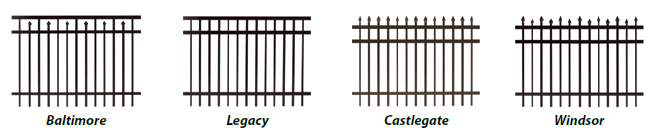 aluminum fencing styles